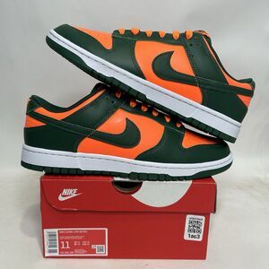 Nike Shoes Dunk Low Retro “Miami Hurricanes/Green Orange” 2024